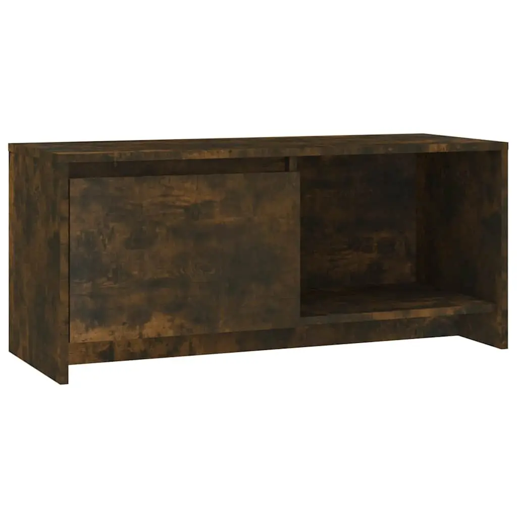 Lowboard TV Cabinet Engineered Wood 90x35x40cm Brown Media Storage Unit with Door Compartment