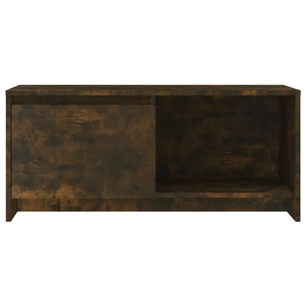 Lowboard TV Cabinet Engineered Wood 90x35x40cm Brown Media Storage Unit with Door Compartment