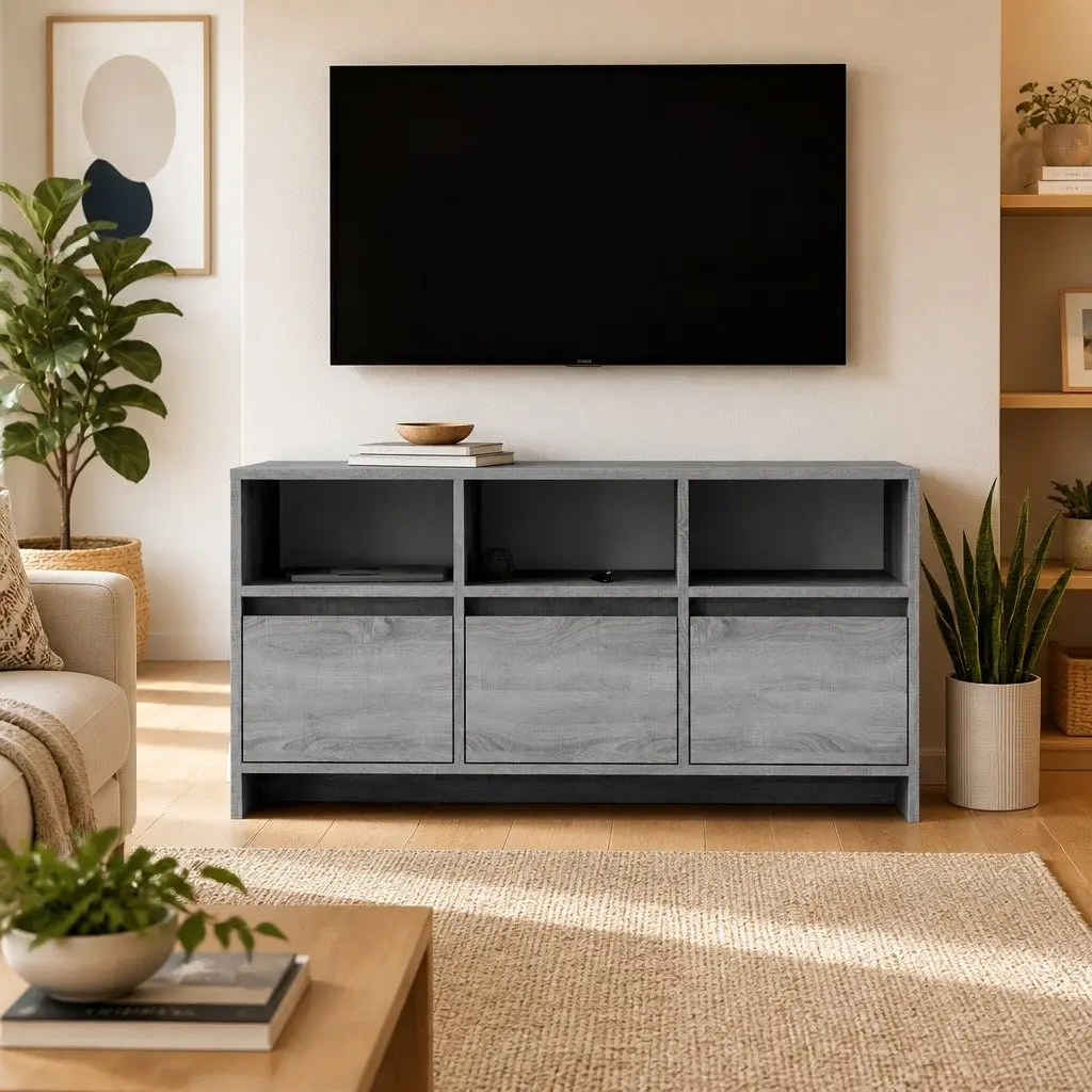 TV Cabinet Engineered Wood 102x37.5x52.5cm Grey