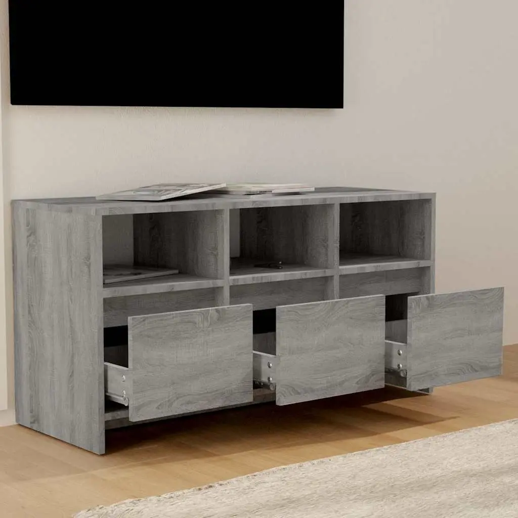 TV Cabinet Engineered Wood 102x37.5x52.5cm Grey