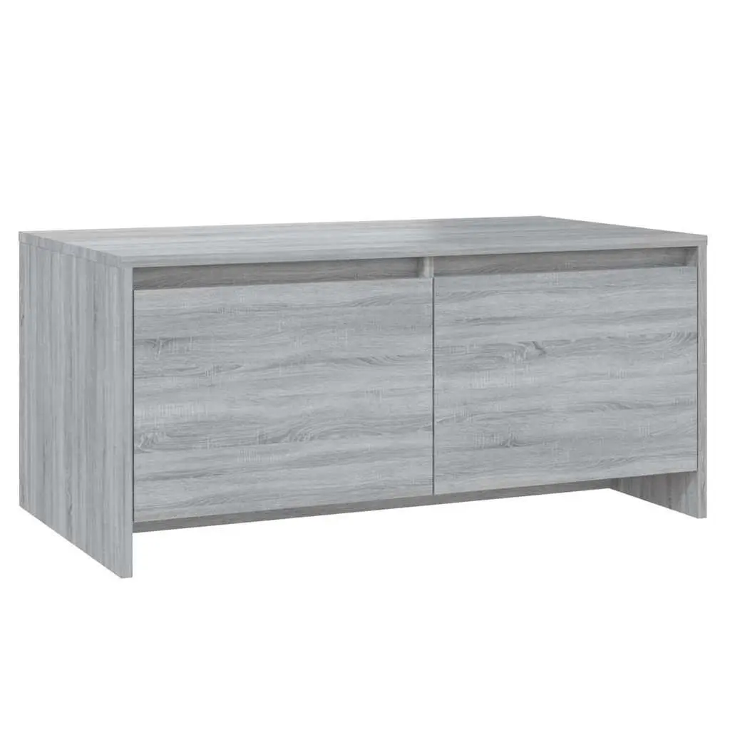 Coffee Table Grey Sonoma Modern Design Drawers Storage Accent Living Room
