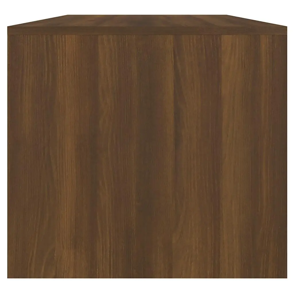 Coffee Table Brown Oak Modern Design Living Room Furniture with Storage Shelf