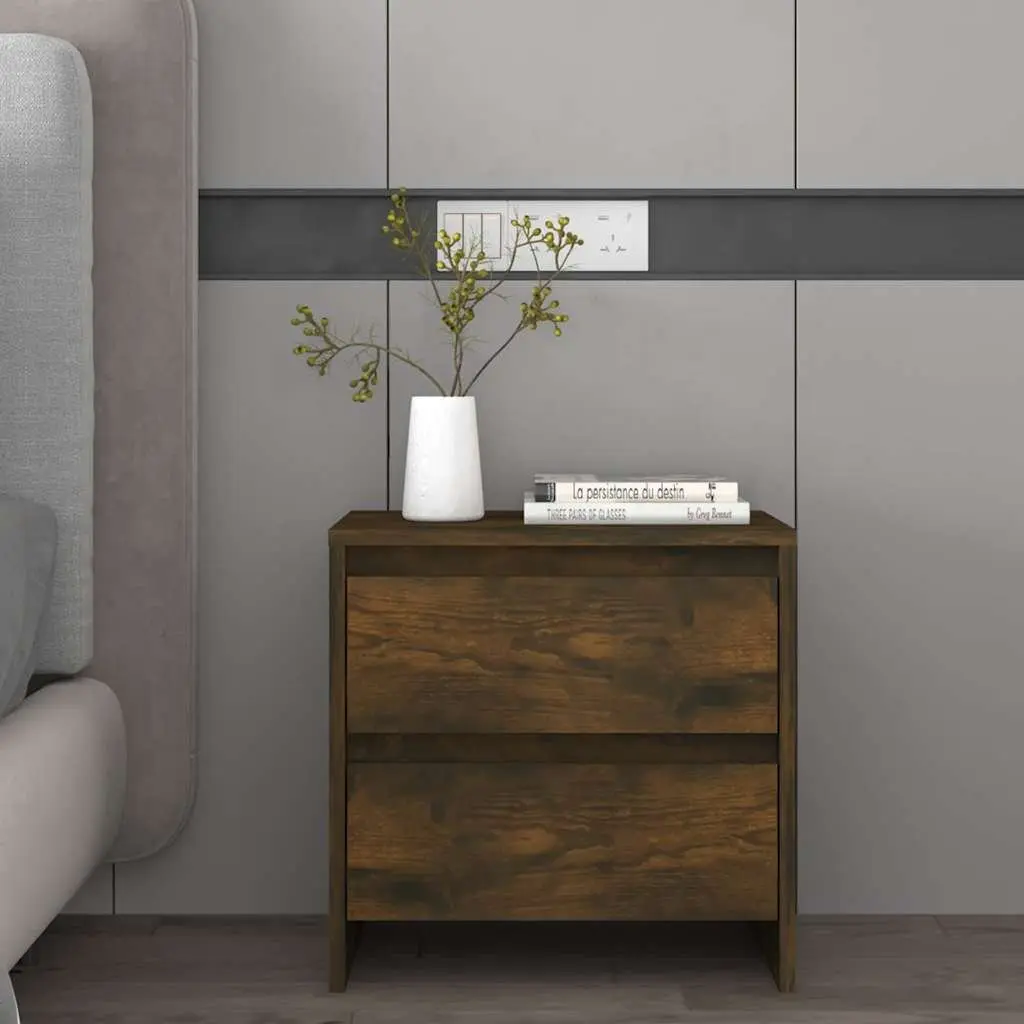 Bedside Cabinets Engineered Wood 45x34.5x44.5 cm Brown