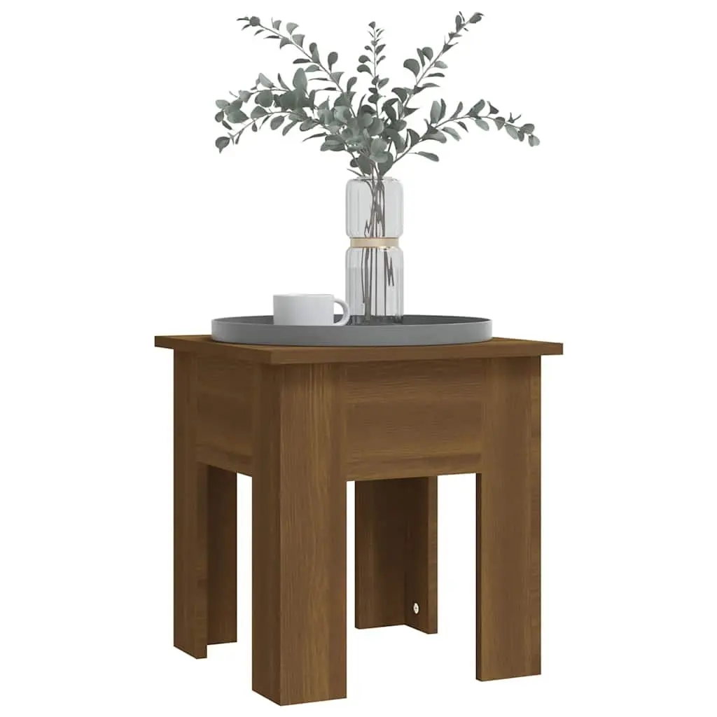 Coffee Table Engineered Wood Compact Brown Oak 40x40x42cm