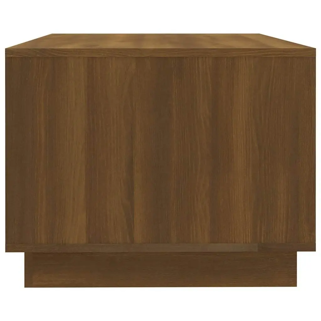 Coffee Table Engineered Wood 102 x 55 x 43 cm Brown Storage Shelves