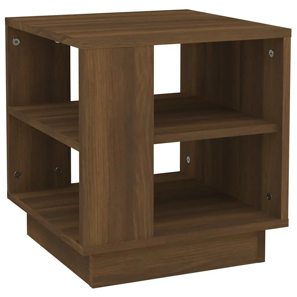 Coffee Table with Storage Shelves Brown Accent Furniture Living Room Modern