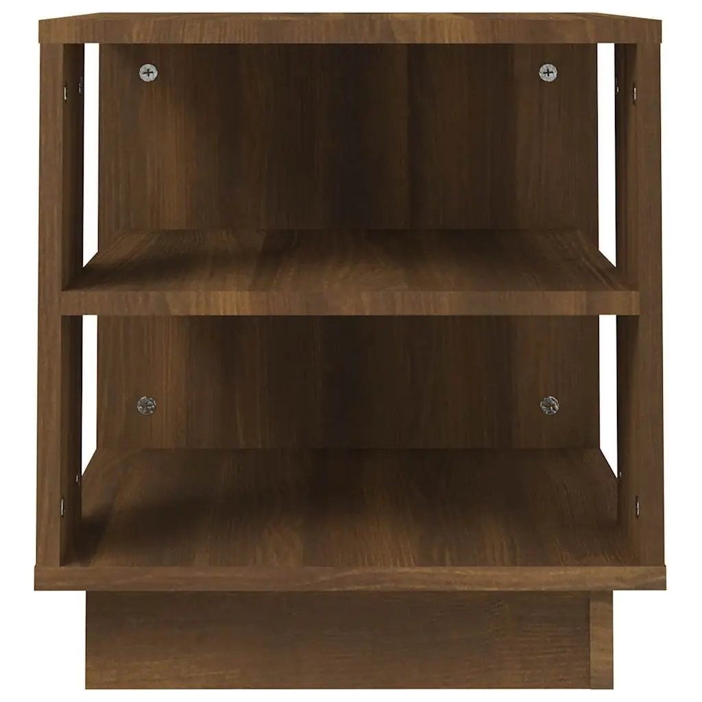 Coffee Table with Storage Shelves Brown Accent Furniture Living Room Modern