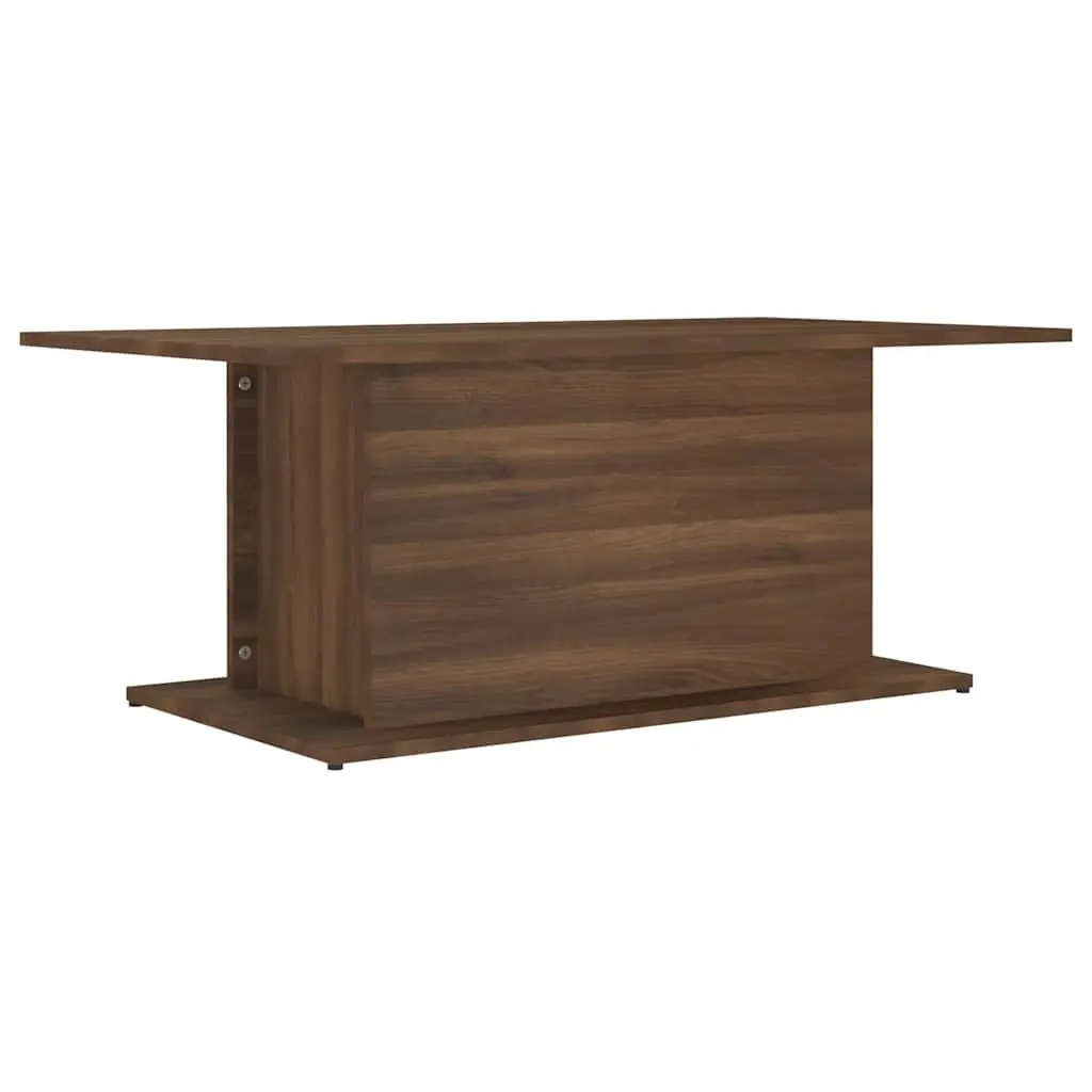 Coffee Table Engineered Wood Brown Oak 102x55.5x40cm Living Room Accent Furniture