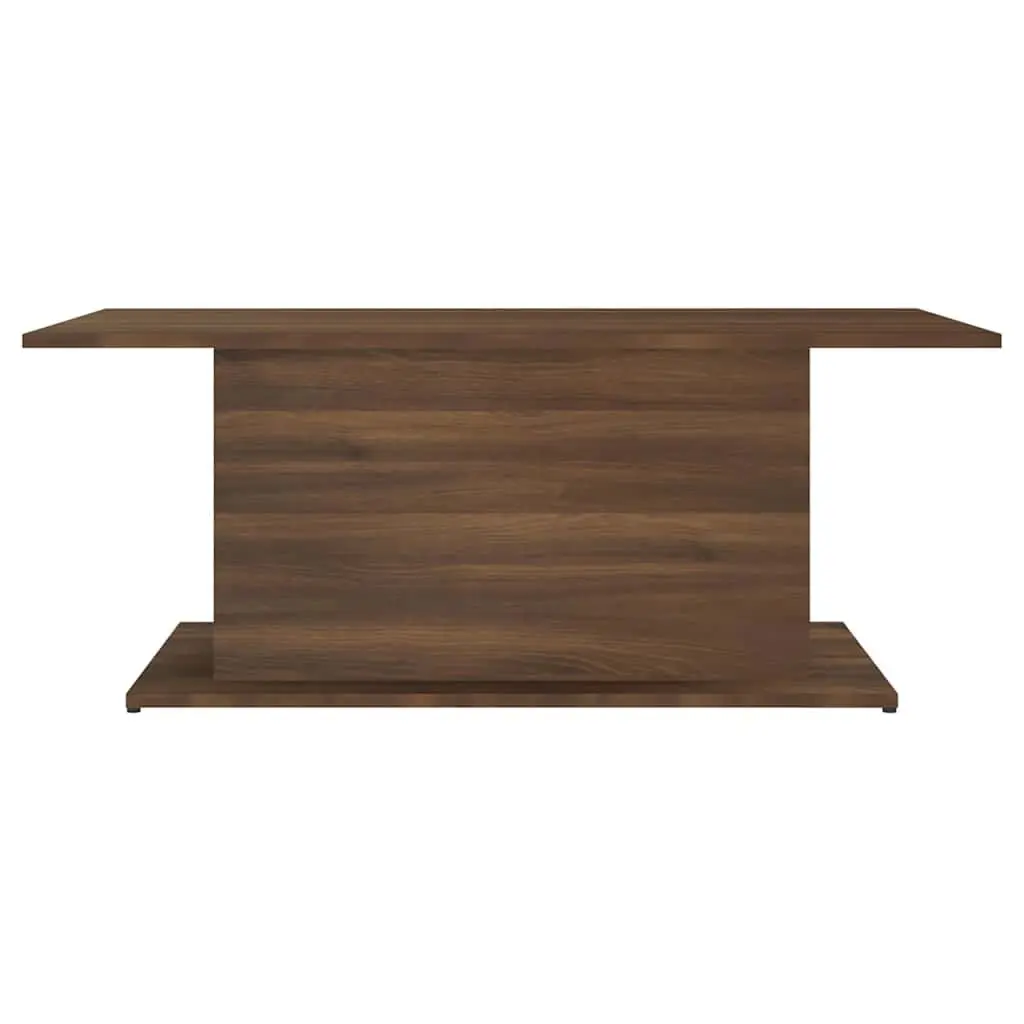 Coffee Table Engineered Wood Brown Oak 102x55.5x40cm Living Room Accent Furniture