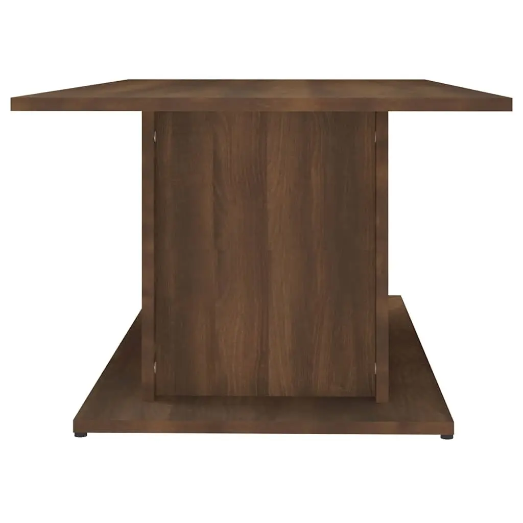Coffee Table Engineered Wood Brown Oak 102x55.5x40cm Living Room Accent Furniture