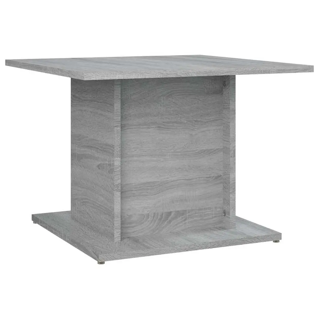 Grey Engineered Wood Coffee Table Living Room Accent Furniture 55.5 x 55.5 x 40 cm