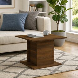 Practical Brown Oak Coffee Table for Everyday Use