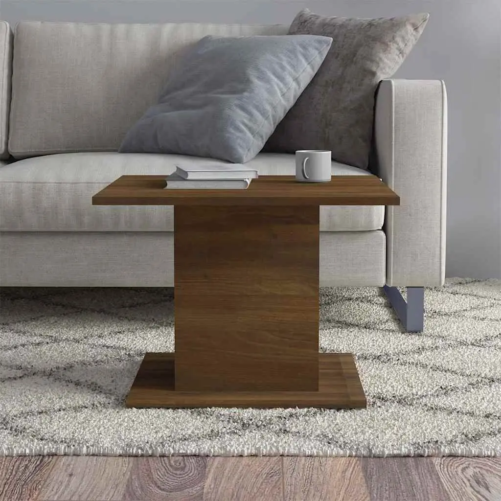 Coffee Table Brown Oak Engineered Wood Living Room Accent Furniture Decor