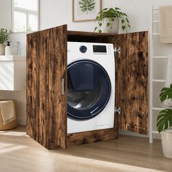 Bathroom Cabinet in Smoked Oak for Easy Access
