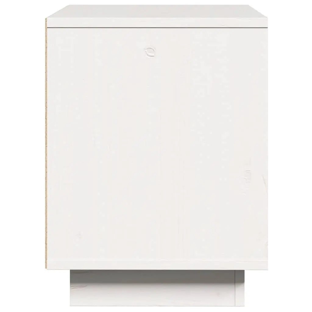 Bedside Table Solid Wood Pine White 40cm W x 30cm D x 40cm H