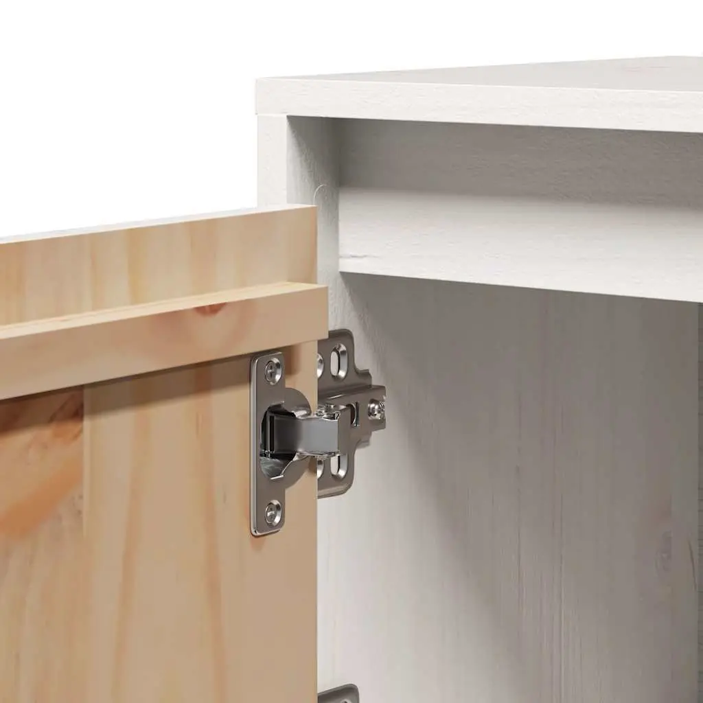 Bedside Table Solid Wood Pine White 40cm W x 30cm D x 40cm H