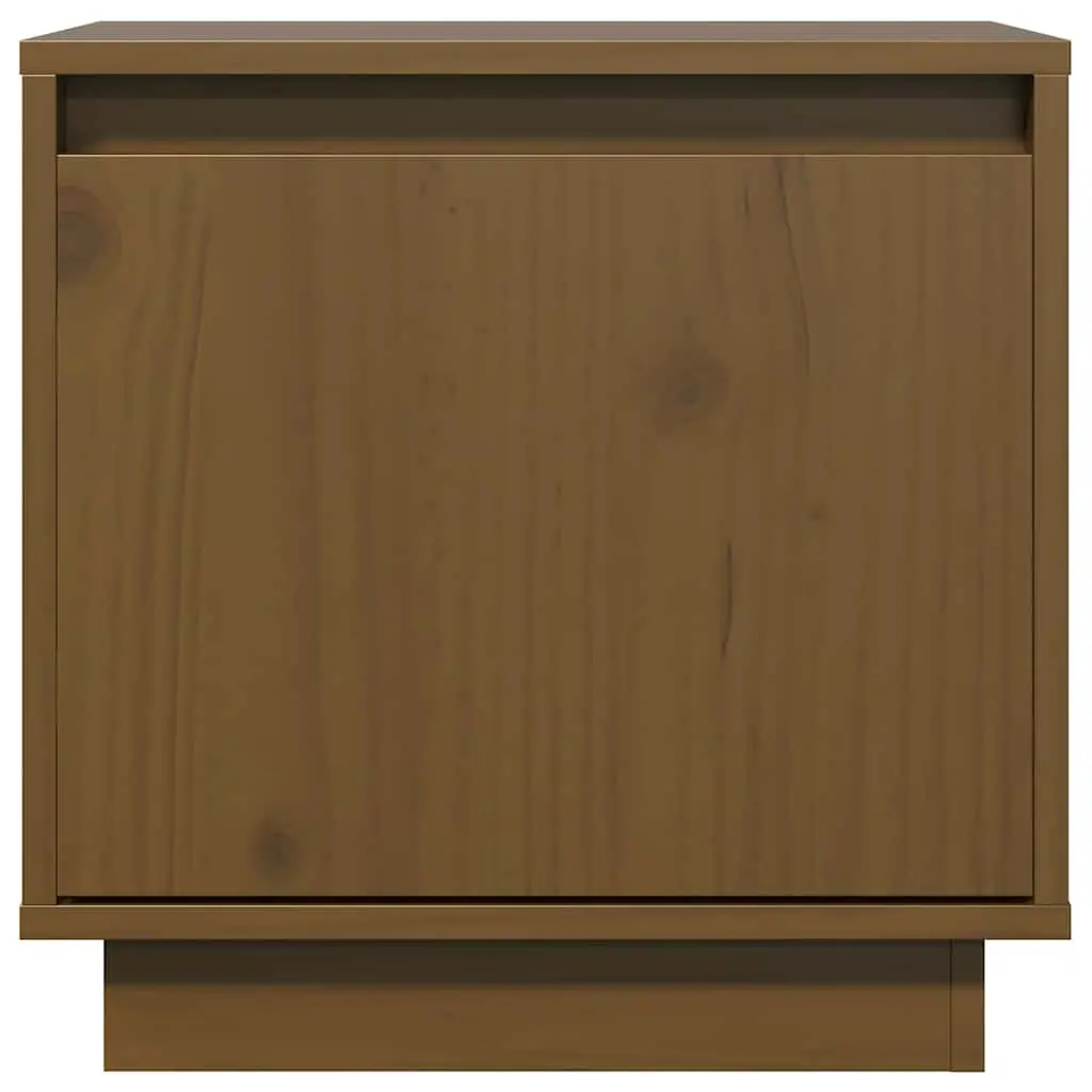 Bedside Cabinets Solid Pinewood 40x30x40 cm Brown 2 Piece Storage Tables