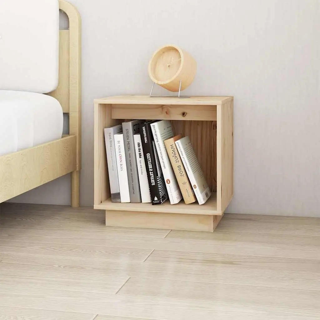 Bedside Cabinets Solid Pinewood 40 x 30 x 40 cm Brown 2 Piece