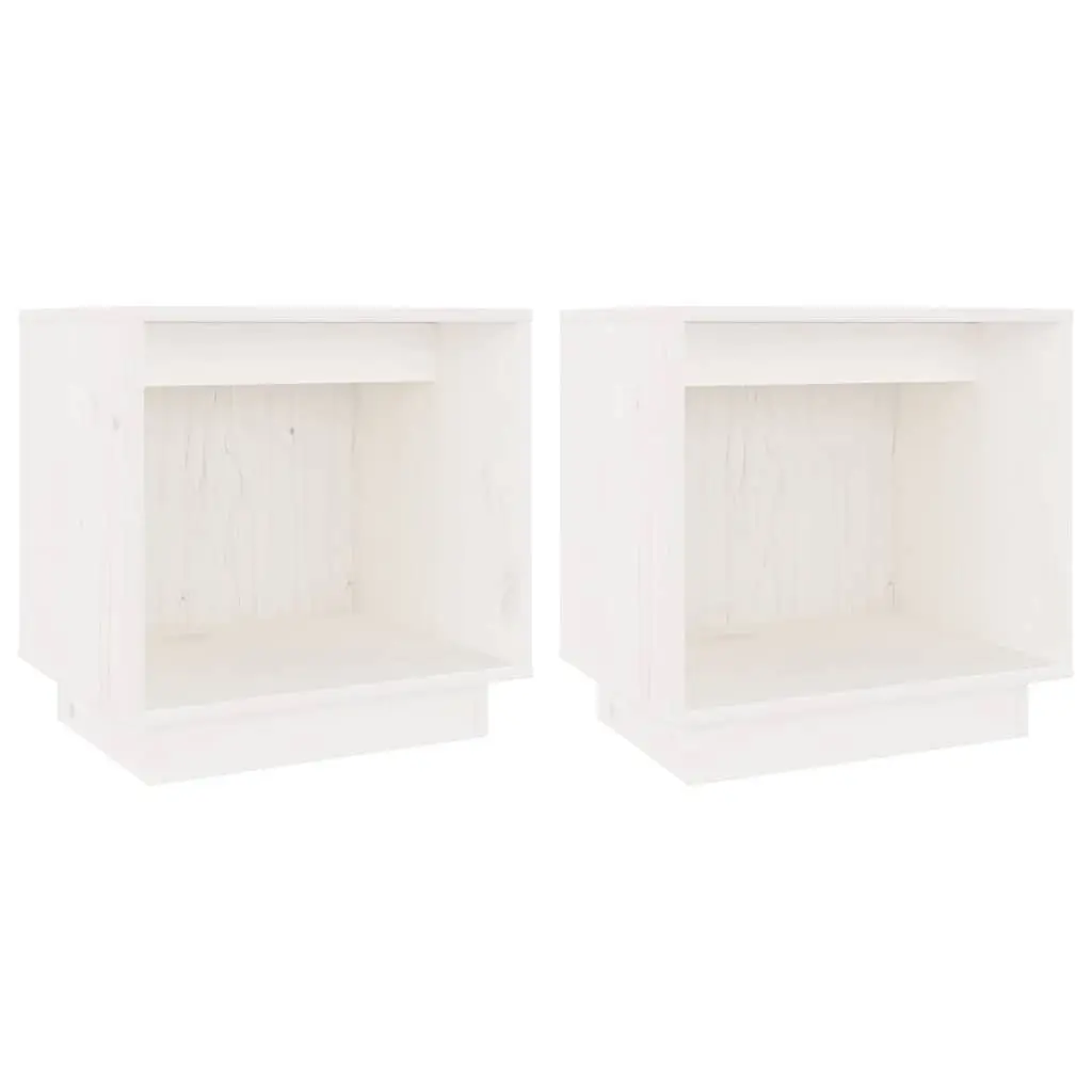 Bedside Cabinets 2 pcs White 40x30x40 cm Storage Side Tables Nightstand