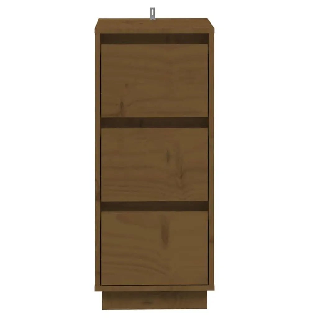 Sideboard Cabinet Solid Pinewood Honey Brown 32cm Width 34cm Depth 75cm Height