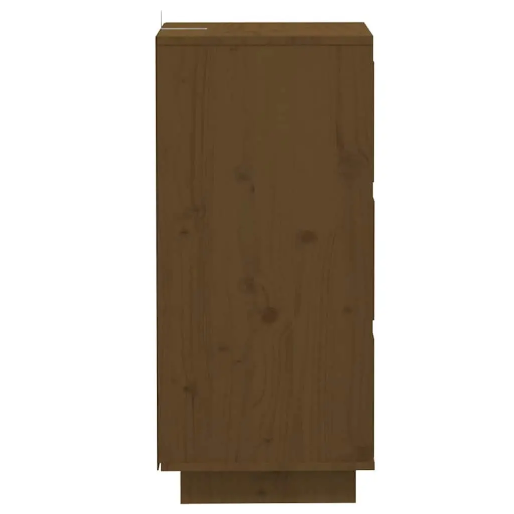 Sideboard Cabinet Solid Pinewood Honey Brown 32cm Width 34cm Depth 75cm Height