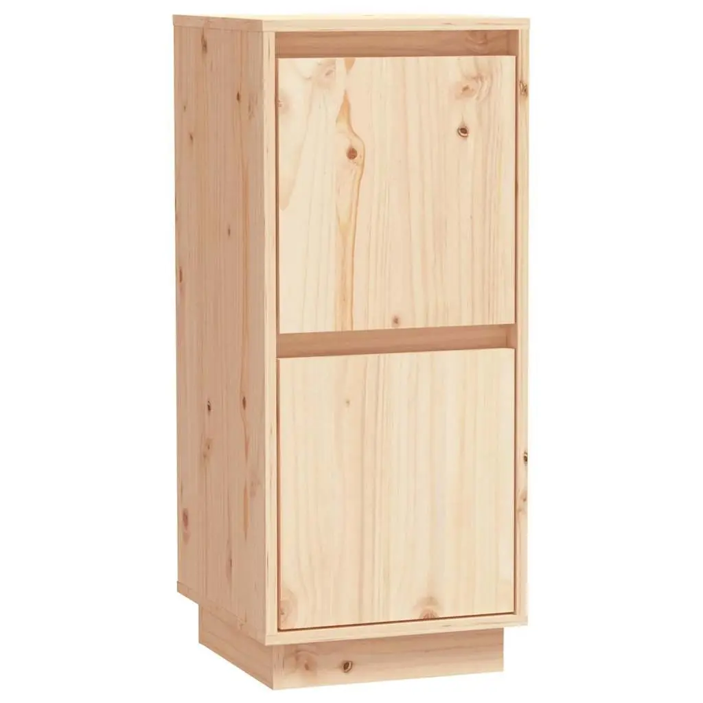 Solid Wood Pine Sideboard Cabinet with 2 Doors Storage Furniture Set Brown