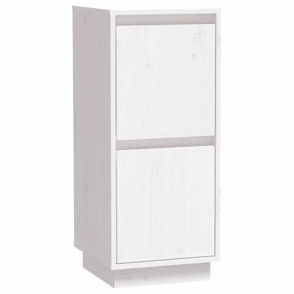 Sideboard Cabinet Set Solid Pine Wood MDF 31.5 x 34 x 75 cm White 2 Piece
