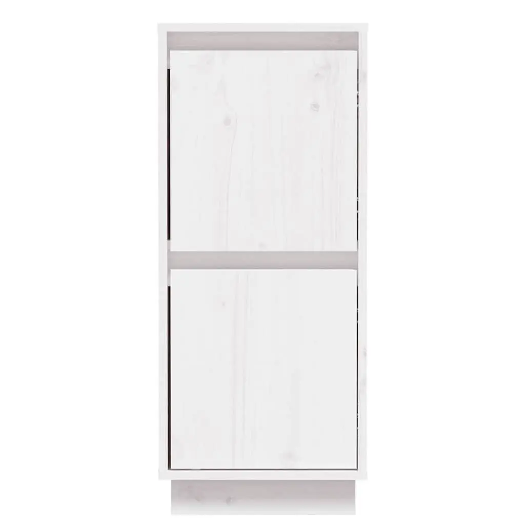 Sideboard Cabinet Set Solid Pine Wood MDF 31.5 x 34 x 75 cm White 2 Piece