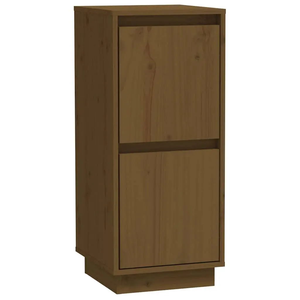 Solid Wood Sideboard Cabinet 2-Door Storage Unit Honey Brown Living Room