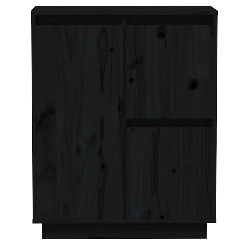 Sideboard Cabinet 60x34x75cm Black 3 Door Storage Buffet Furniture