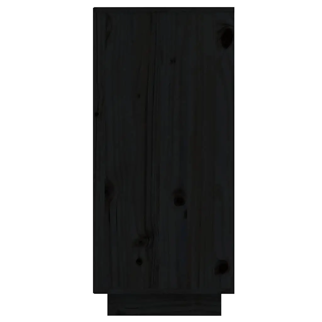 Sideboard Cabinet 60x34x75cm Black 3 Door Storage Buffet Furniture