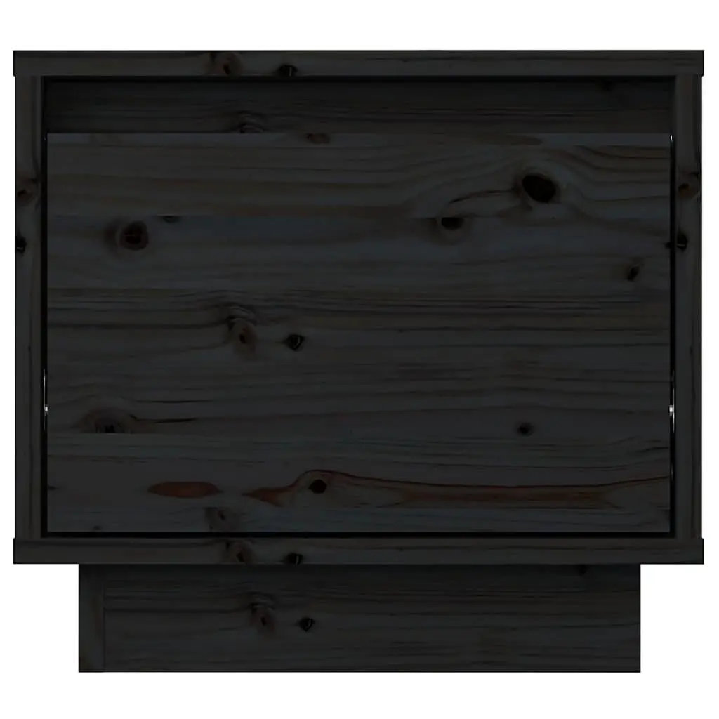 Bedside Cabinets Solid Pinewood Black 35x34x32 cm Storage Side Tables