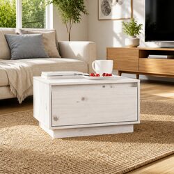 Functional White Wooden Coffee Table for Everyday Use