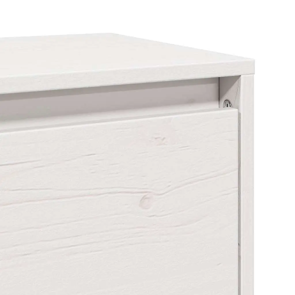 Wall Cabinets Floating White Solid Pine Wood 45x30x35 cm Set of 2 Storage Shelves