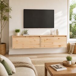 Versatile Floating Wall Cabinets for Home Organization - 2 pcs