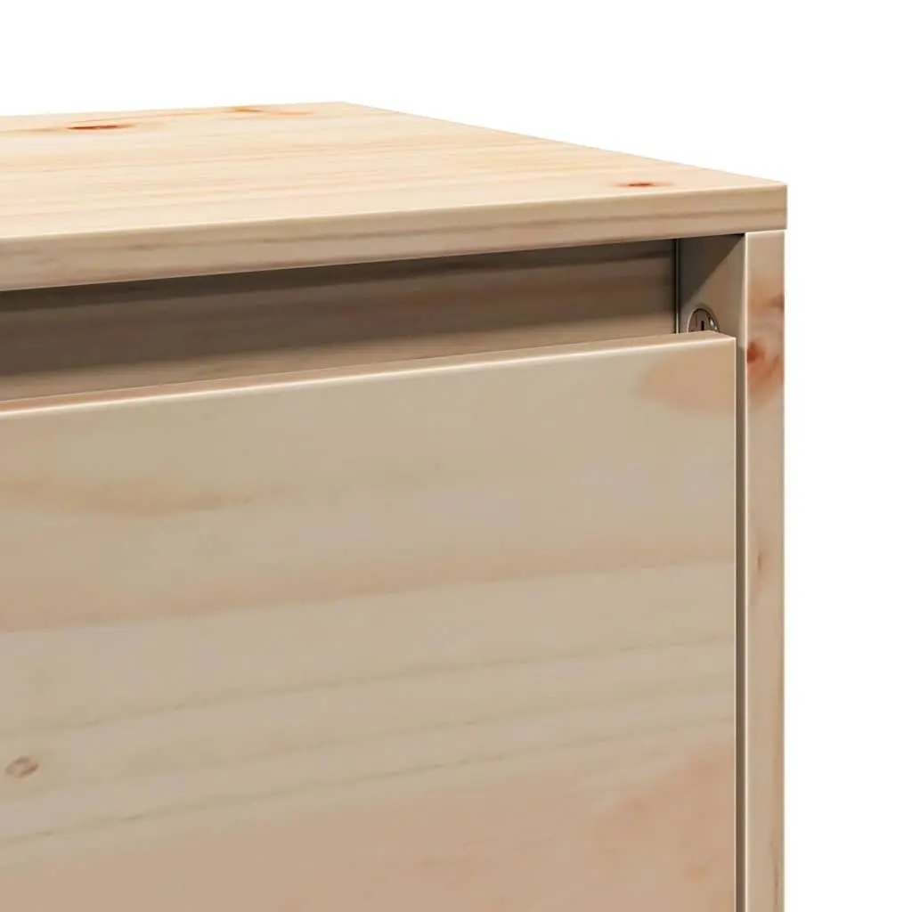 Floating Wall Cabinets Brown Solid Pinewood 100x30x35cm Storage Unit Pair