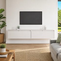 Floating Wall Cabinet 100x30x35 cm White