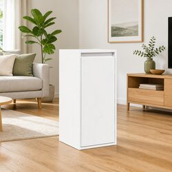 Functional White Wall Cabinet 30x30x100 cm for Any Room