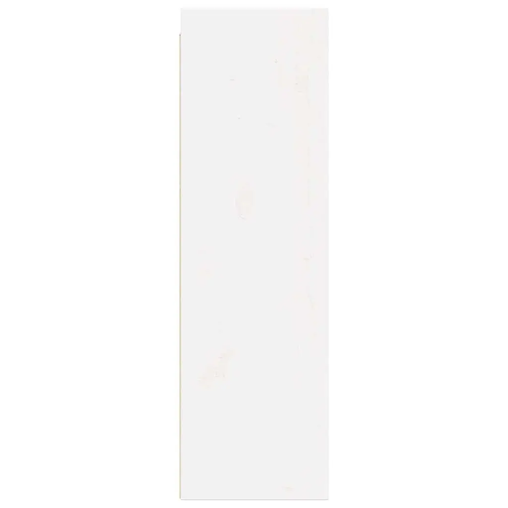 White Solid Pinewood Wall-Mounted Cabinet Storage Unit 30x30x100cm