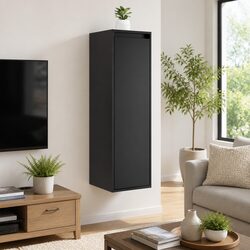 Black Wall Cabinets 2 pcs for Home Use
