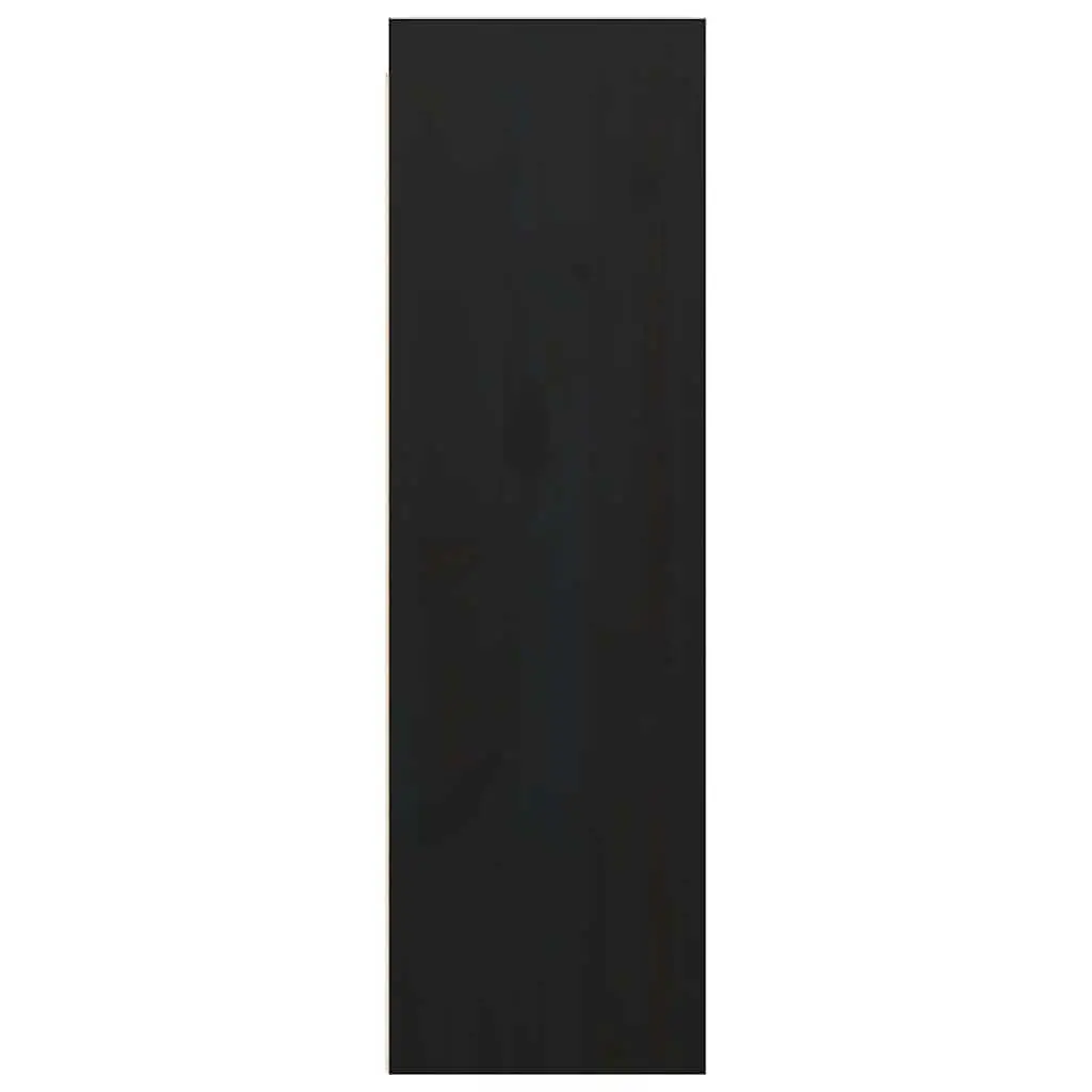 Wall Cabinets Floating Storage Solid Pine Black 30x30x100 cm 2 Pieces
