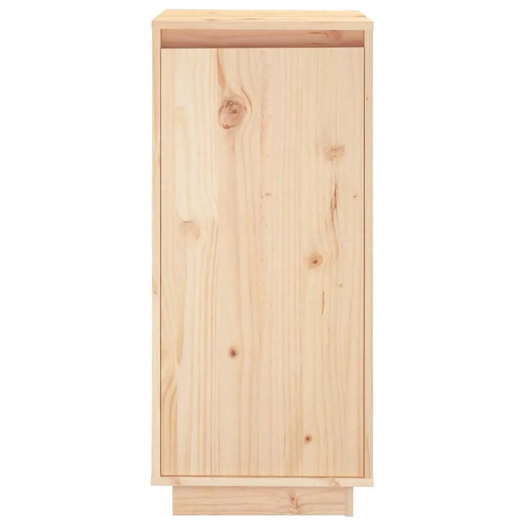 Wooden Shoe Cabinet Organiser Rack Solid Pinewood 35W x 35D x 80H cm Brown