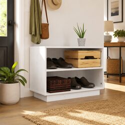 Wooden Shoe Cabinet Storage White Footwear Rack Organiser Bedroom Hallway