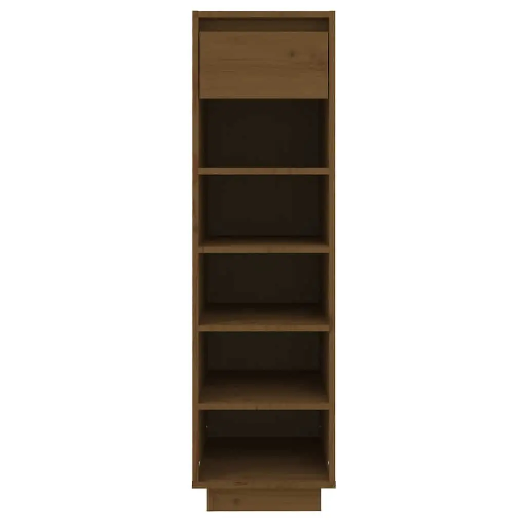 Shoe Cabinet with Drawer Brown Floating Feet Storage Organiser 5 Compartments