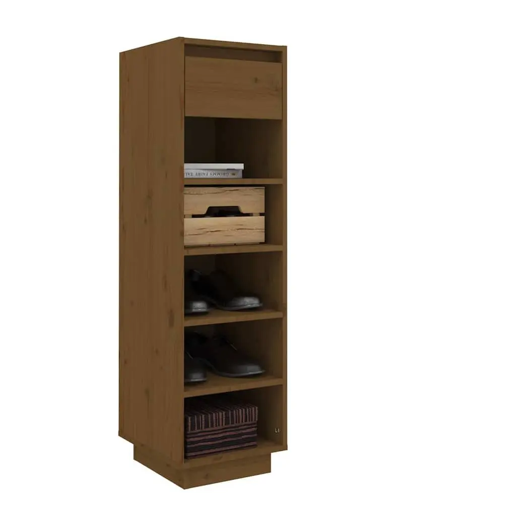 Shoe Cabinet with Drawer Brown Floating Feet Storage Organiser 5 Compartments