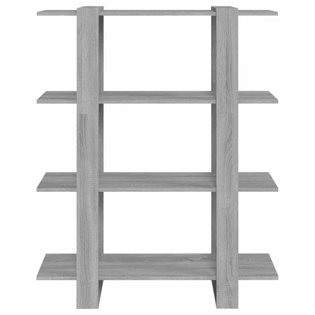 Book Cabinet Grey Shelving Unit 100W x 30D x 123.5H cm Storage Organiser Room Divider