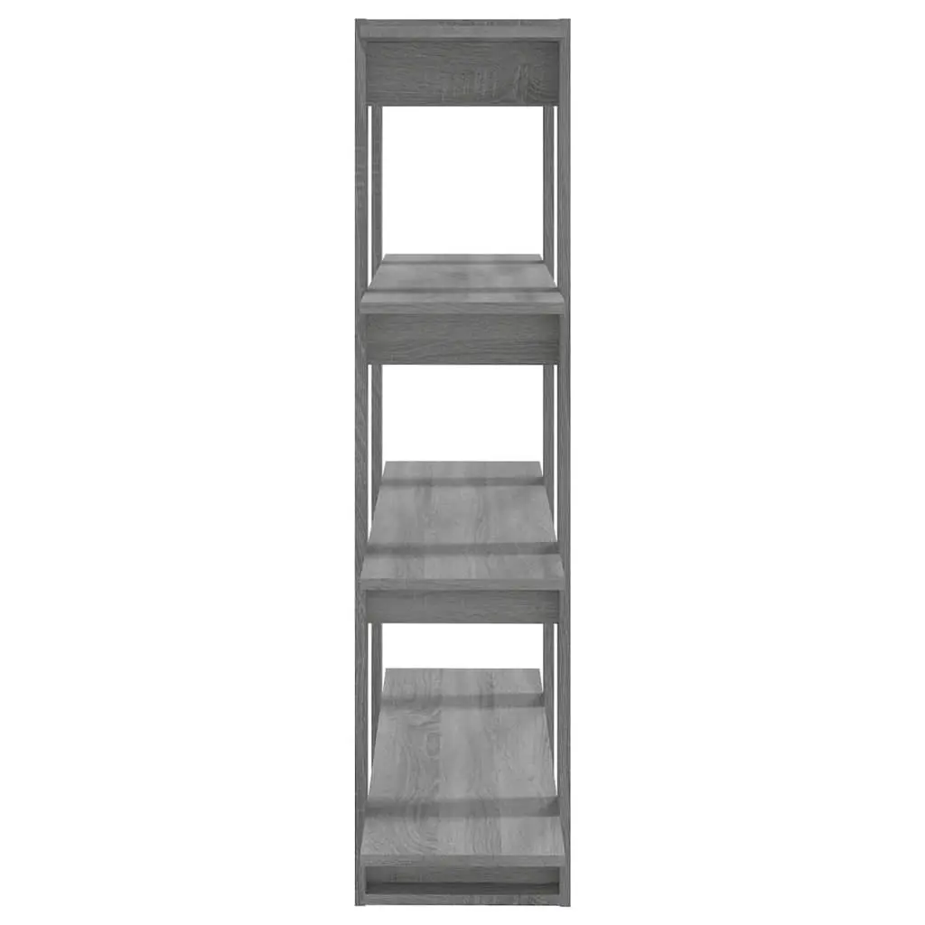Book Cabinet Grey Shelving Unit 100W x 30D x 123.5H cm Storage Organiser Room Divider
