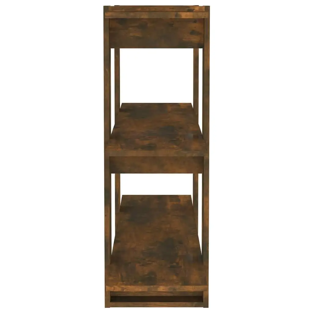 Book Cabinet Wooden Room Divider Storage Shelving Unit 100L x 30W x 87H cm Brown