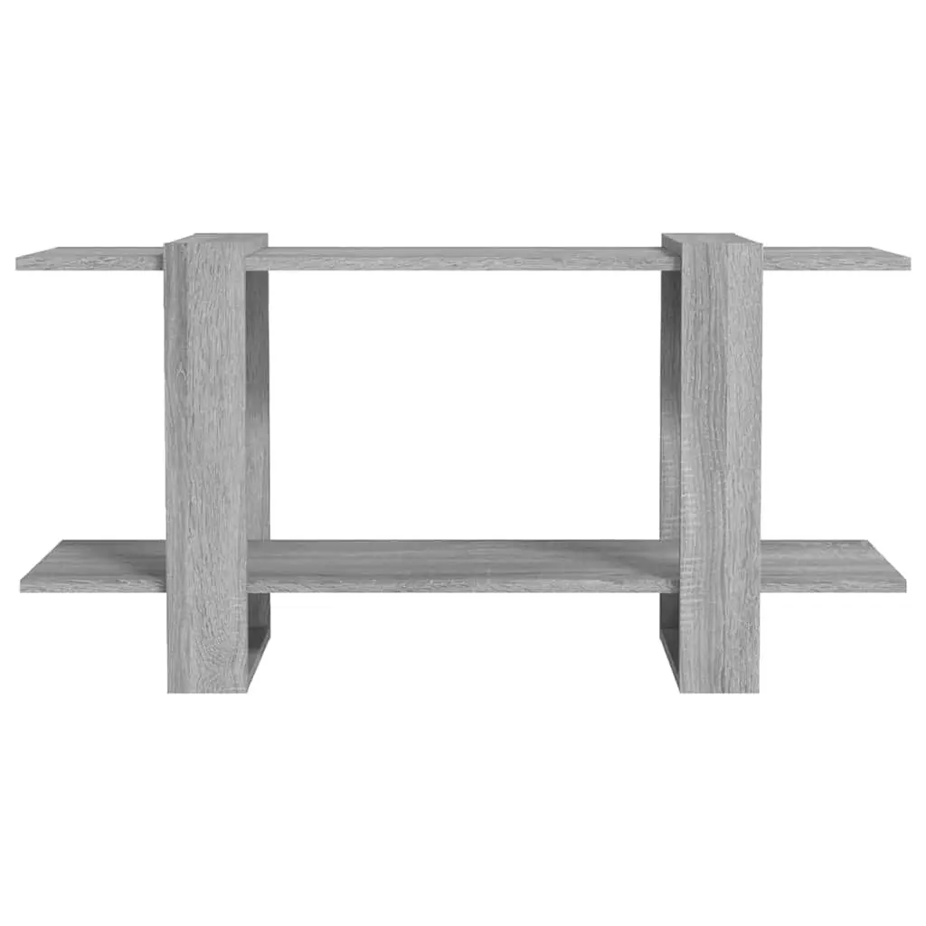 Book Cabinet Engineered Wood 100x30x51cm Grey Shelving Unit Storage Organiser Display Furniture
