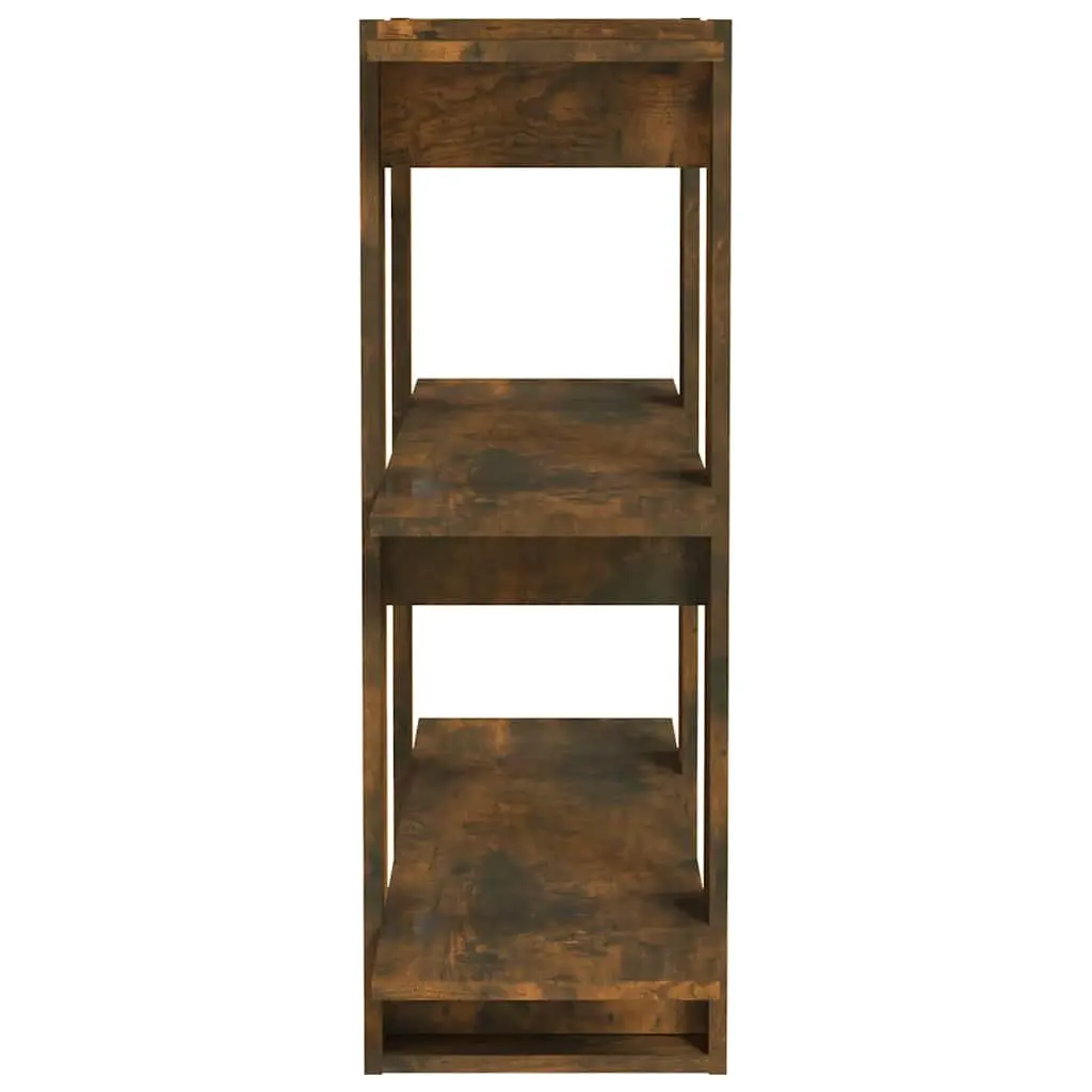 Book Cabinet Wooden Room Divider 80W x 30D x 87H cm Brown Storage Shelving Unit
